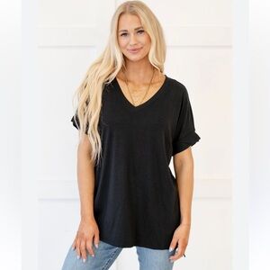 Bundle of 2: Zenana Ribbed V Neck Tees